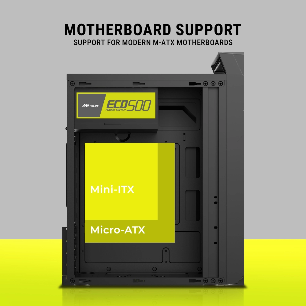 Ant Value Mid Tower Cabinet (M-ATX/M-ITX) VM5P with SMPS view 5